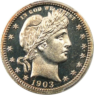 image for: 1903 25c PCGS/CAC Proof 65 - No Reserve!