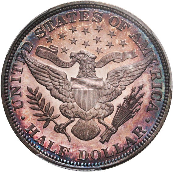 image for: 1898 50c PCGS/CAC Proof 67 CAM - Wonder Gem with Colorful Toning