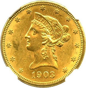 image for: 1903-O $10 NGC MS61