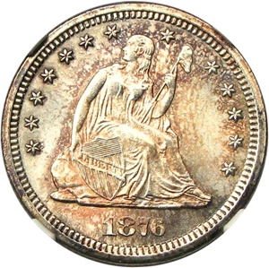 image for: 1876-CC 25c NGC MS66 - Rare Gem Carson City Quarter