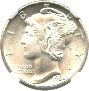 image for: 1934-D 10c NGC MS66