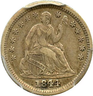 image for: 1844 H10c PCGS/CAC XF40