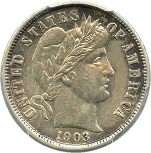 image for: 1903-O 10c PCGS AU55 - No Reserve!