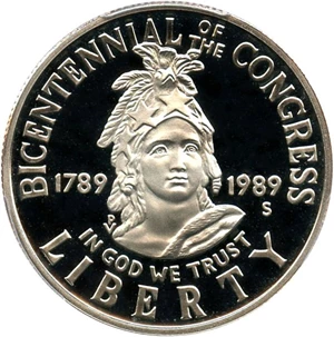 image for: 1989-S Congress 50c PCGS Proof 70 DCAM