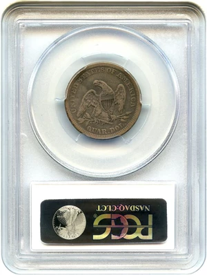 image for: 1851 25c PCGS/CAC F15 - Scarce Date