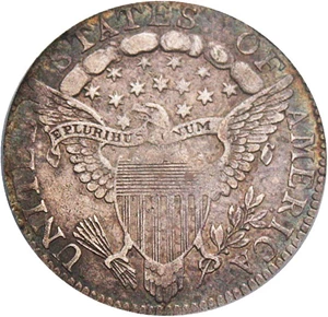 image for: 1798 10c PCGS Genuine, Surface Damage (Large 8)
