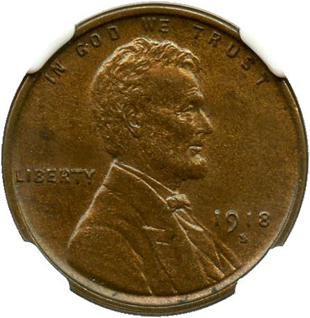 image for: 1918-S 1c NGC MS63 BN