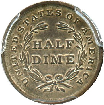 image for: 1838 H10c PCGS/CAC XF45 (No Drapery, Small Stars)