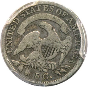 image for: 1835 H10c PCGS/CAC VG-10 (Large Date, Small 5C)