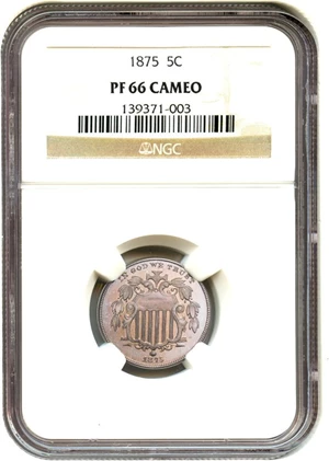 image for: 1875 5c NGC Proof 66 CAM