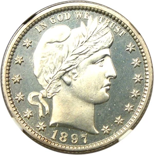 image for: 1897 25c NGC Proof 64 - No Reserve!