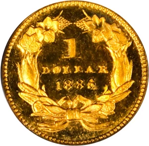 image for: 1886 G$1 PCGS/CAC Proof 63 CAM - Low Mintage Proof