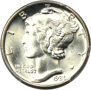 image for: 1930-S 10c PCGS/CAC MS66 FB