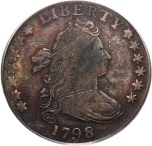 image for: 1798 10c PCGS Genuine, Surface Damage (Large 8)