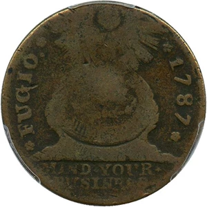 image for: 1787 Fugio PCGS VG-8 (4 Cinquefoils, STATES UNITED)