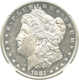 image for: 1881-O $1 NGC MS60 PL