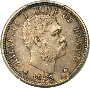 image for: 1883 Hawaii 10c PCGS/CAC AU58 - No Reserve!