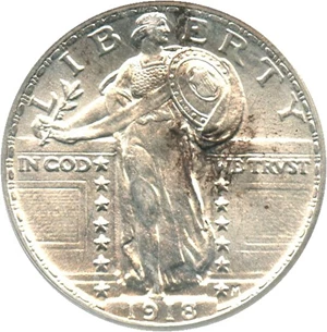 image for: 1918 25c PCGS MS63 FH