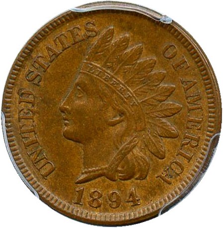 image for: 1894 1c PCGS MS63 BN