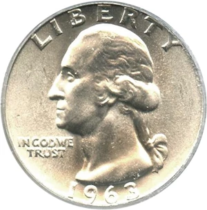 image for: 1963-D 25c PCGS MS66