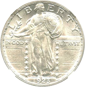 image for: 1923 25c NGC MS63 FH