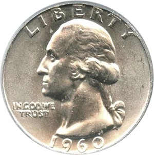 image for: 1960-D 25c PCGS MS66