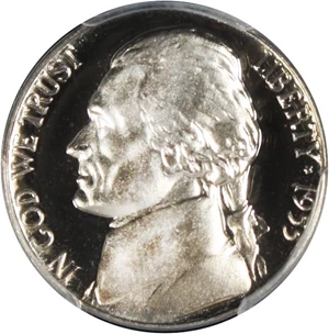 image for: 1955 5c PCGS Proof 68 DCAM - Registry Quality Gem, Tied for Finest at PCGS