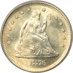 image for: 1876-S 25c PCGS MS65+ - No Reserve!