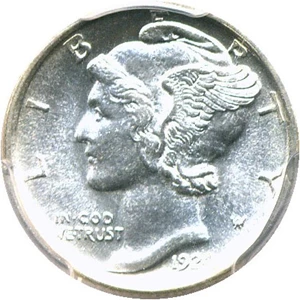 image for: 1924-D 10c PCGS MS62 FB