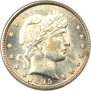 image for: 1895-S 25c PCGS/CAC MS64 * Rare CAC, Tied for Finest * - No Reserve!