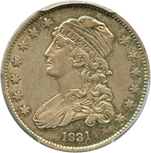 image for: 1831 25c PCGS AU55 (Large Letters)