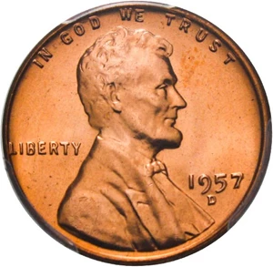 image for: 1957-D 1c PCGS/CAC MS67 RD - Registry Quality Gem