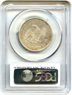 image for: 1863 50c PCGS Genuine XF Details, Cleaning