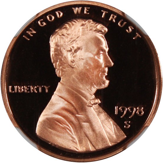 image for: 1998-S 1c NGC Proof 69 RD DCAM (Close AM, FS-901) Scarce Variety