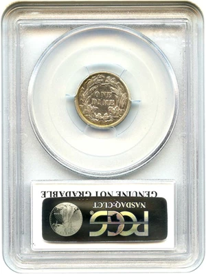 image for: 1873 10c PCGS Genuine XF Details, Cleaning (No Arrows, Closed 3)