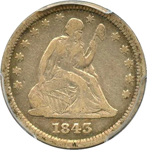 image for: 1843 25c PCGS F15
