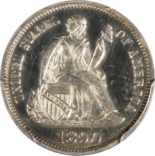 image for: 1890 10c PCGS/CAC Proof 62 - No Reserve!