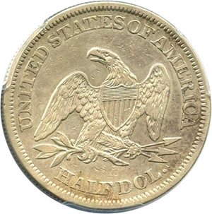 image for: 1863 50c PCGS Genuine XF Details, Cleaning
