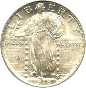 image for: 1918 25c PCGS MS65 FH