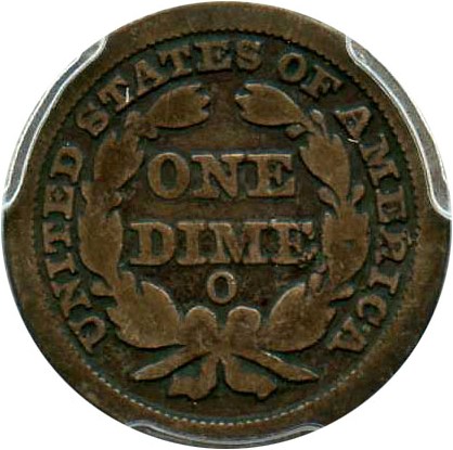 image for: 1854-O 10c PCGS VG-8 (Arrows)