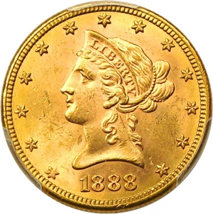 image for: 1888-S $10 PCGS MS63 - Scarce in High Grade