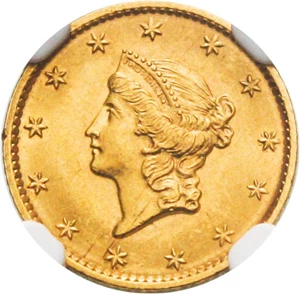 image for: 1849 No L G$1 NGC/CAC MS63 (Small Head)
