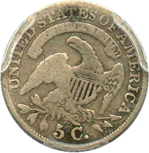 image for: 1834 H10c PCGS Genuine G Details, Damage - No Reserve!
