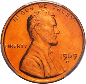image for: 1969-D 1c PCGS MS66+ RD