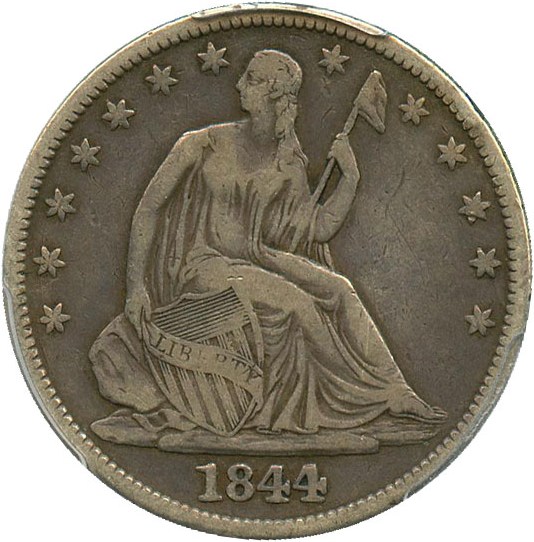 image for: 1844 50c PCGS VF25