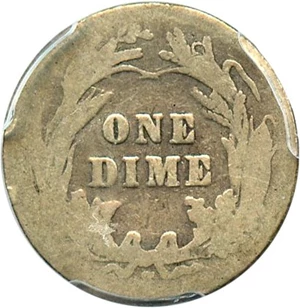 image for: 1901-S 10c PCGS Genuine AG Details, Cleaning