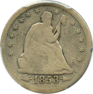 image for: 1853-O 25c PCGS Good-6 (Arrows & Rays)