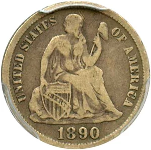 image for: 1890-S 10c PCGS VG-8