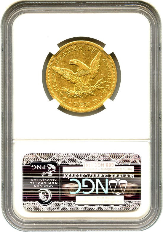 image for: 1855-O $10 NGC XF45 - Scarce New Orleans Gold Issue, Only 18,000 Struck