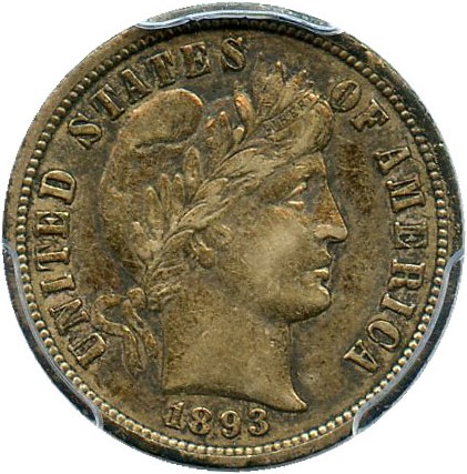 image for: 1893-O 10c PCGS AU53 - No Reserve!